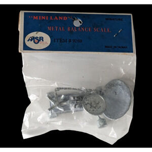 Vintage MSR Mini Land Metal Balance Scale New Miniature Doll House Furniture
